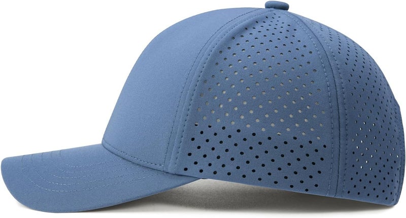 VOBOOM Men Quick Dry Baseball Cap Laser Cut Mesh Ball Curved Brim Snapback Hat - Image 3